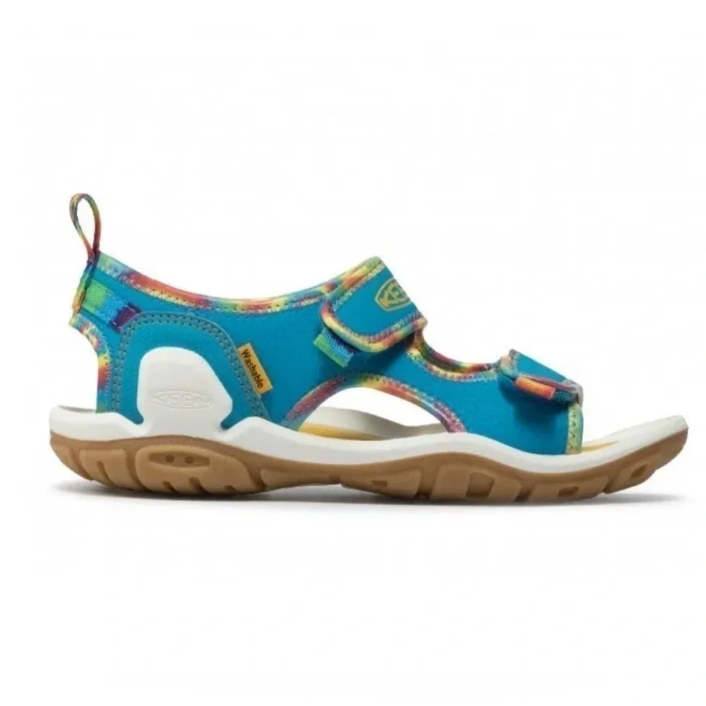 KEEN KNOTCH CREEK TIE DYE BLUE KIDS SANDALS SIZE 4 NEW